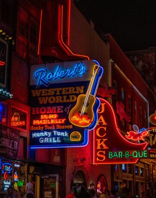 red and yellow led signage