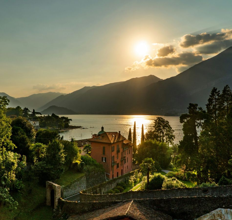 Sunset at lake Como