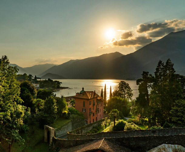 Sunset at lake Como