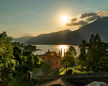 Sunset at lake Como