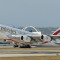 Emirates jetliner at Dubai airport runway