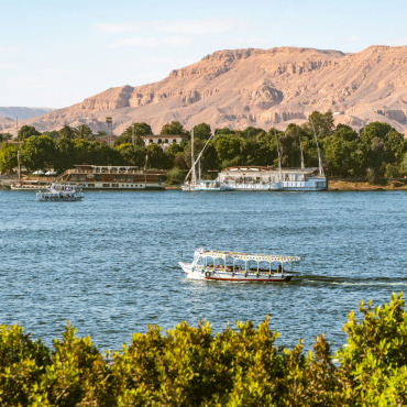 white boat on the Nile