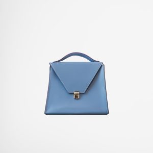 Blue Leather Shoulder Bag