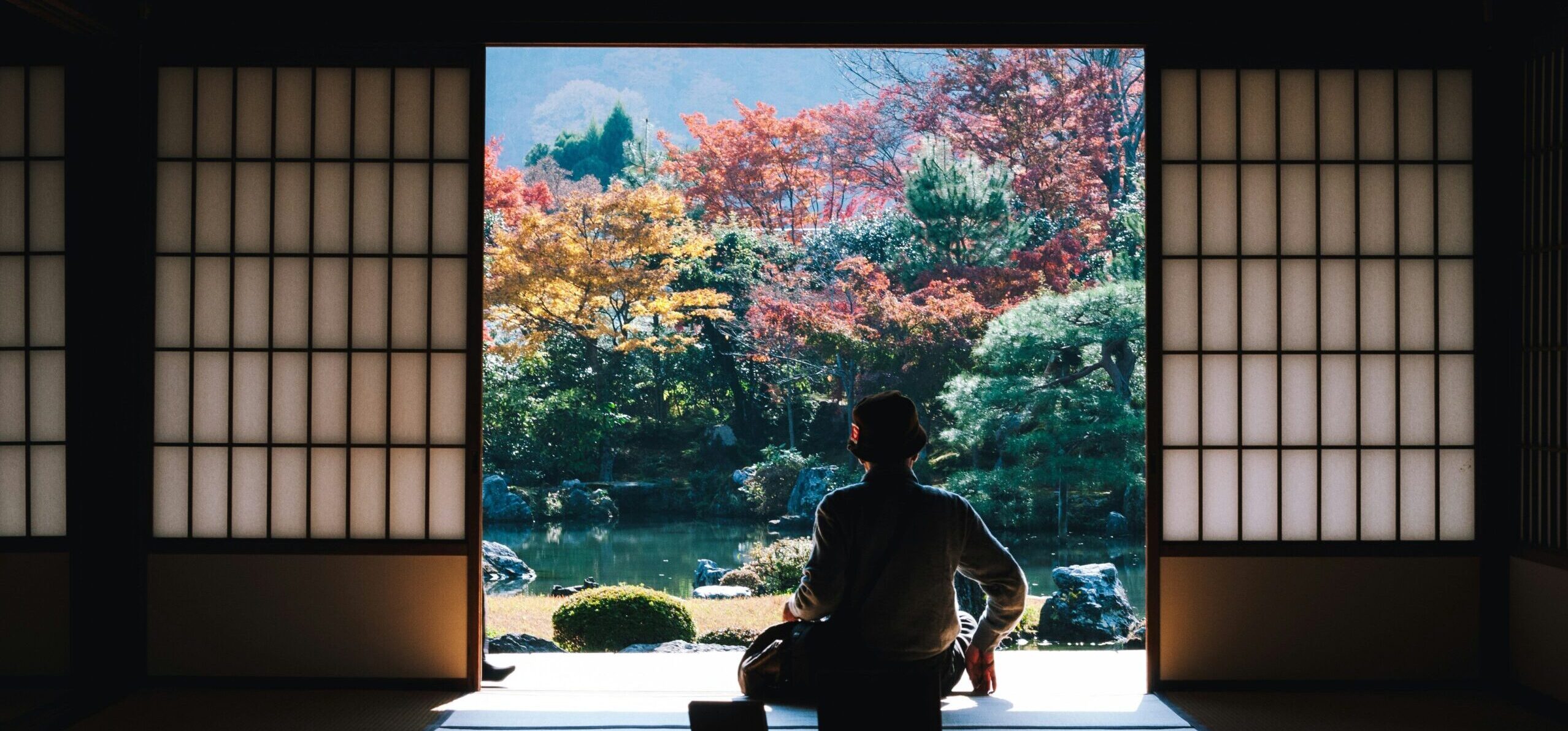 silhouette of man near outside