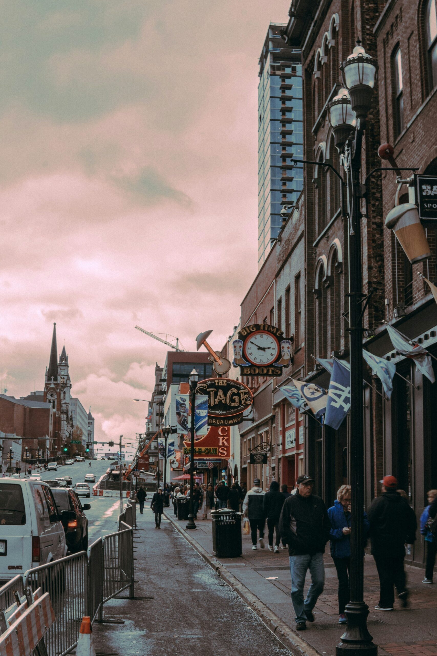 people walking beside street