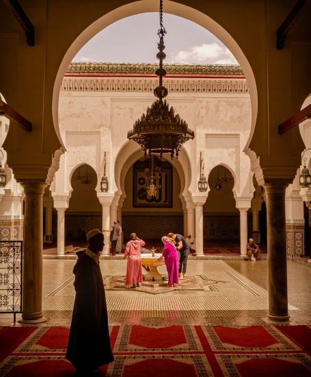 people standing beside fountain Morocco