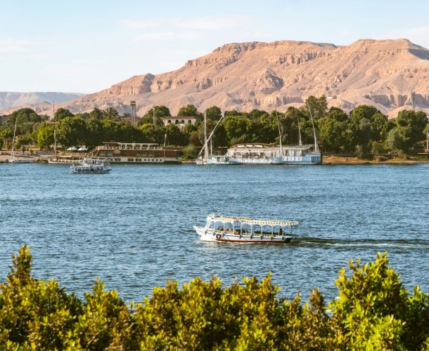 white boat on the Nile