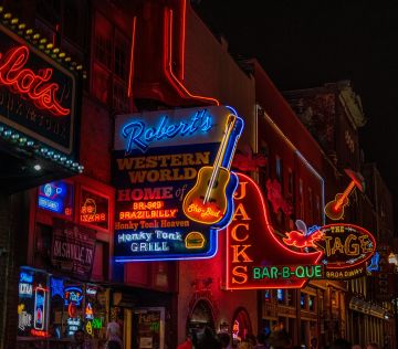 red and yellow led signage