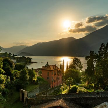 Sunset at lake Como