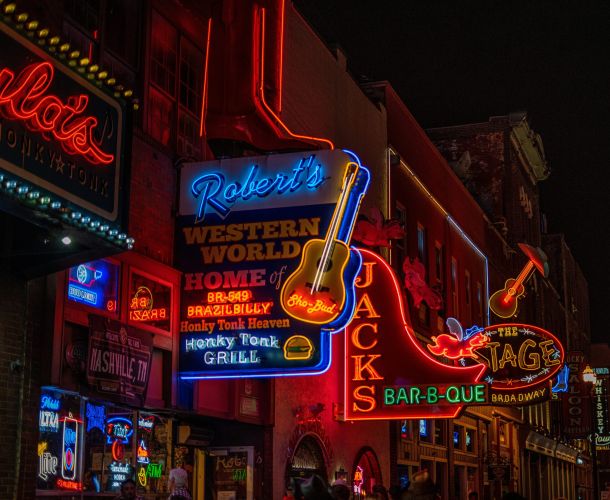 red and yellow led signage