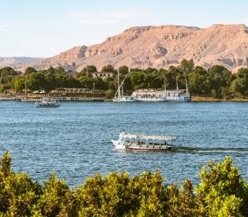 white boat on the Nile