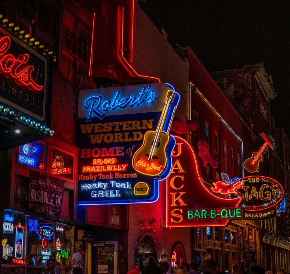 red and yellow led signage