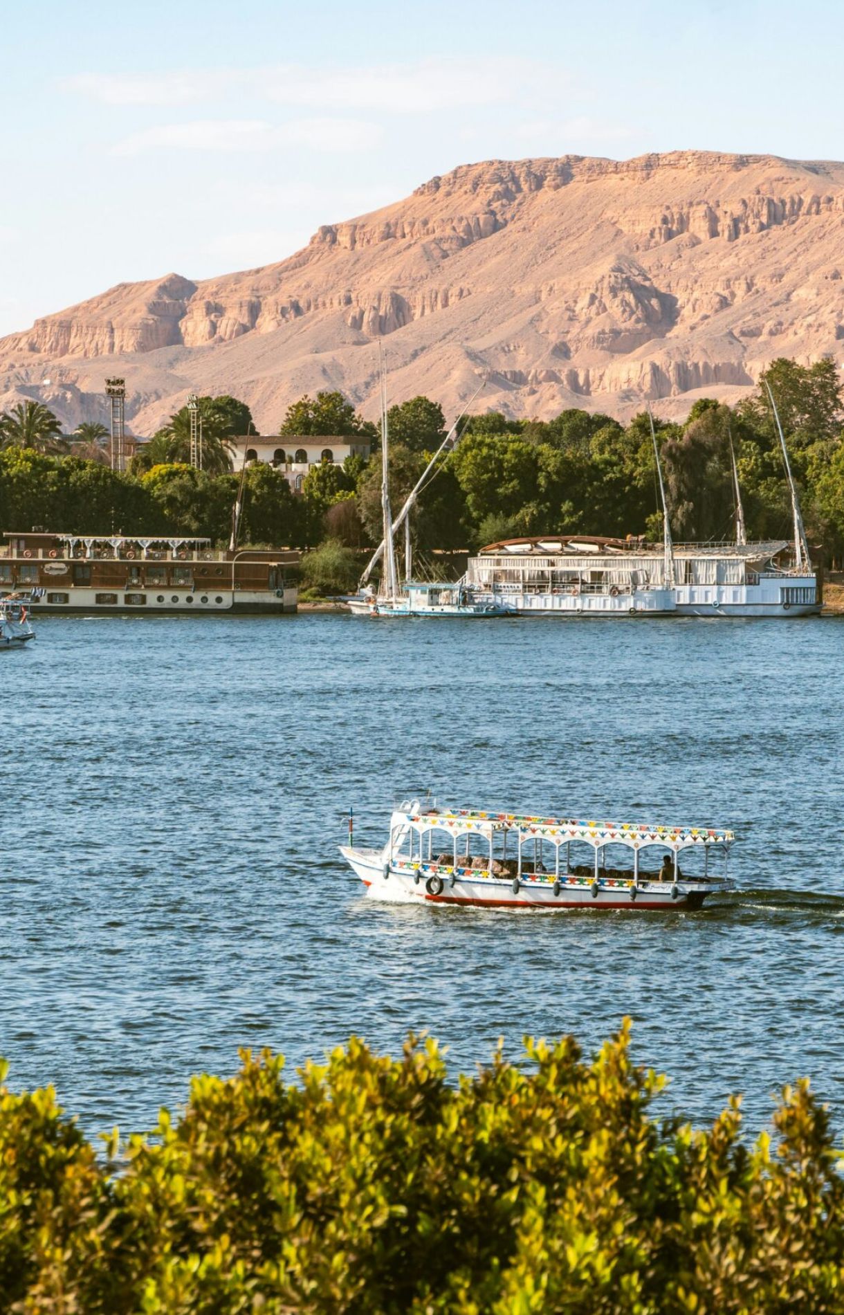 white boat on the Nile