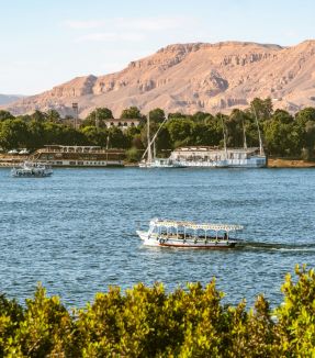 white boat on the Nile